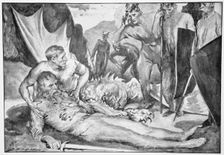The Death of Beowulf 1910. Creator: John Henry Frederick Bacon