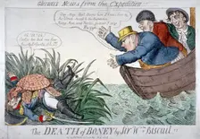 The Death of Boney by Sir Wm Biscuit! 1809. Artist: Anon