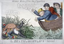 The Death of Boney by Sir Wm Biscuit! 1809. Artist: Anon