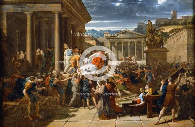 'The Death of Caesar', 44 BC (c1780-1832).  Artist: Guillaume Lethiere