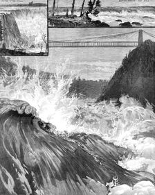 The Death of Captain Webb: the Whirlpool Rapids, Niagara, 1883. Creator: Unknown