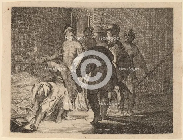 The Death of Cato, 1634. Creator: Willem Basse.