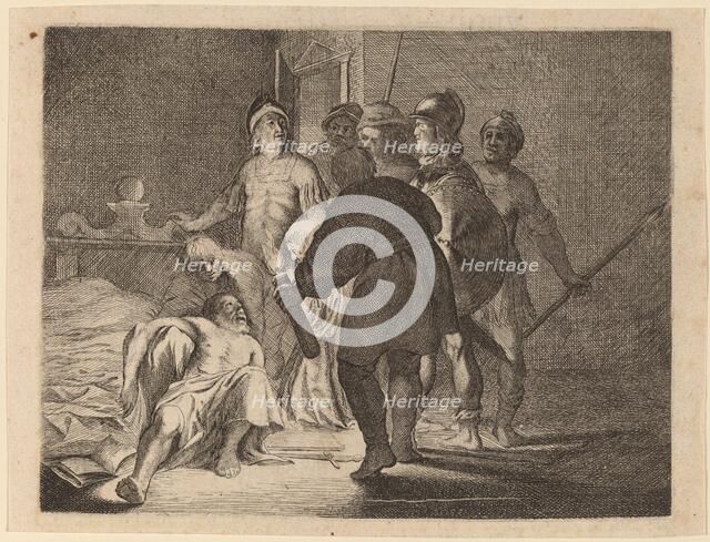 The Death of Cato, 1634. Creator: Willem Basse.