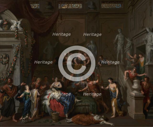 The Death of Cleopatra, about 1700-1710. Creator: Gerard Hoet.