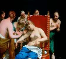 The Death of Cleopatra, ca 1662. Artist: Canlassi, Guido (Guidobaldo) (1601-1663)