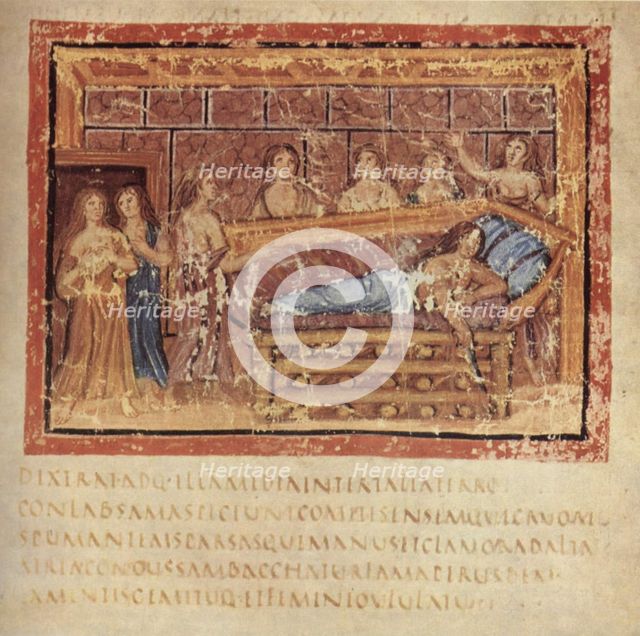 The Death of Dido, ca 400. Artist: Master of the Vatican Vergil (active ca 400)