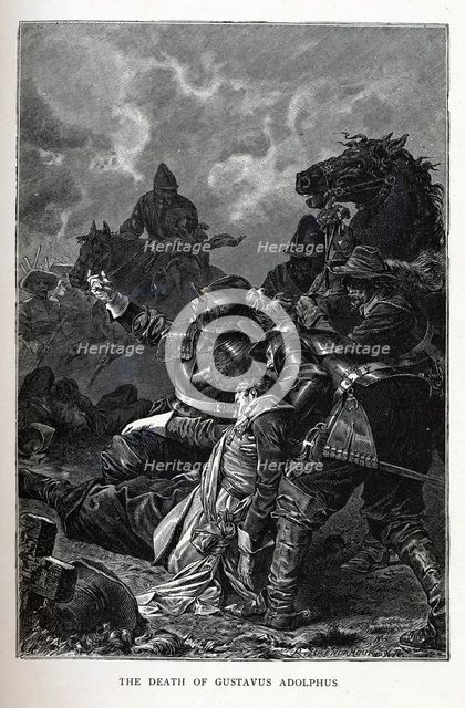 The Death of Gustavus Adolphus, 1882. Artist: Brend'amour, Richard (1831-1915)