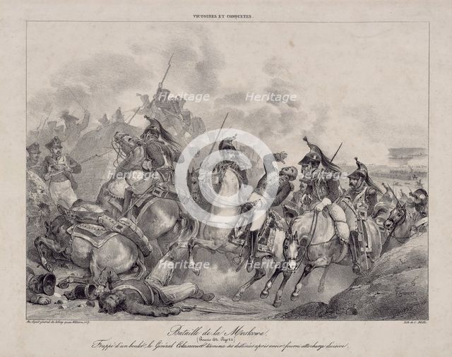 The Death of General Count Auguste de Caulaincourt at Borodino.