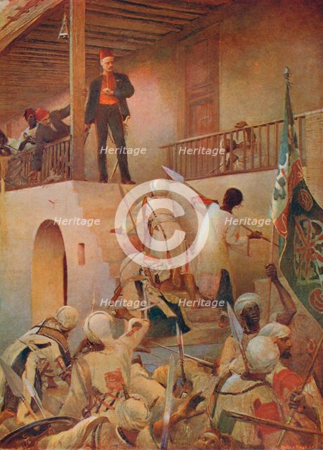 'The Death of General Gordon, Khartoum, 26 January 1885', 1893 (1906). Creator: Unknown.