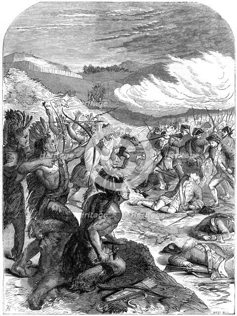 The death of General Edward Braddock (c1695-1755), 1755 (19th century).Artist: Bill