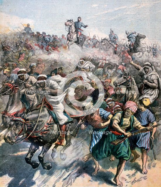 The death of General Margallo, the Rif war, Morocco, 1893. Artist: Unknown