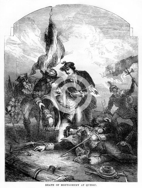 The Death of General Richard Montgomery at Quebec, 1775, (1872). Artist: Unknown