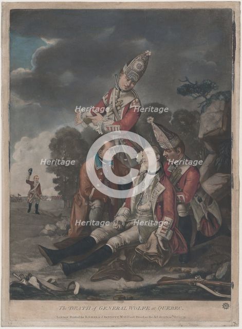 The Death of General Wolfe at Quebec (September, 1759), October 10, 1779. Creator: Unknown.