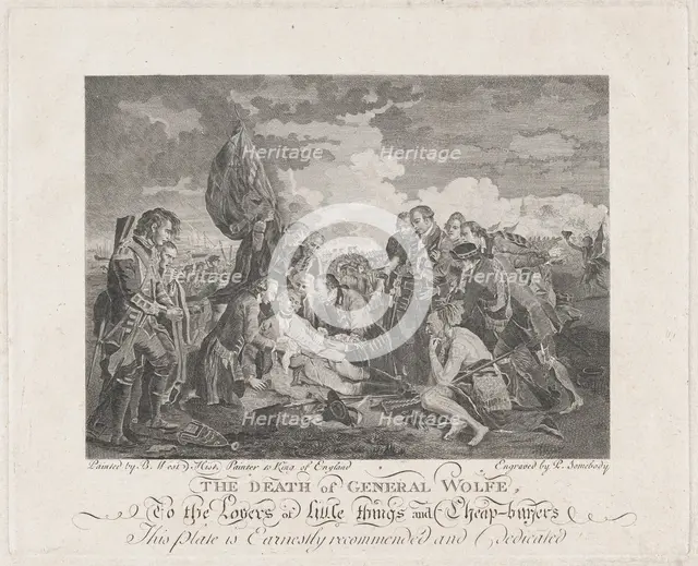 The Death of General Wolfe (September 13, 1759), after 1776., after 1776. Creator: P. Somebody.