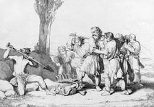 The Death of Grand Duke Oleg, before 1839. Artist: Bruni, Fyodor Antonovich (1800-1875)