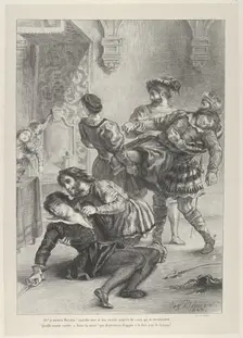 The Death of Hamlet, 1843., 1843. Creator: Eugene Delacroix
