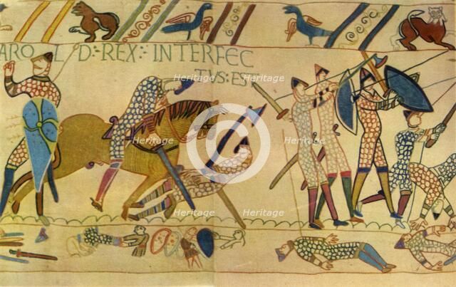 The death of Harold at the Battle of Hastings, 1066, (1944). Creator: Unknown.
