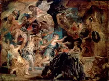 The Death of Henry IV and the Proclamation of the Regency 1622. Artist: Peter Paul Rubens