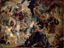 The Death of Henry IV and the Proclamation of the Regency 1622. Artist: Peter Paul Rubens