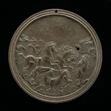 The Death of Hippolytus, or The Fall of Phaeton, late 15th - early 16th century. Creator: Moderno