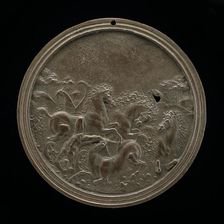 The Death of Hippolytus, or The Fall of Phaeton, late 15th - early 16th century. Creator: Moderno