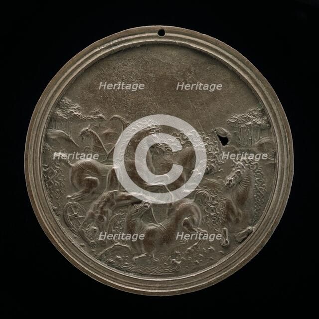 The Death of Hippolytus, or The Fall of Phaeton, late 15th - early 16th century. Creator: Moderno.