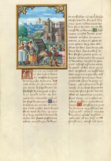 The Death of Jacques de Lalaing at the Siege of Poeke Castle, about 1530. Creator: Master of the Getty Lalaing