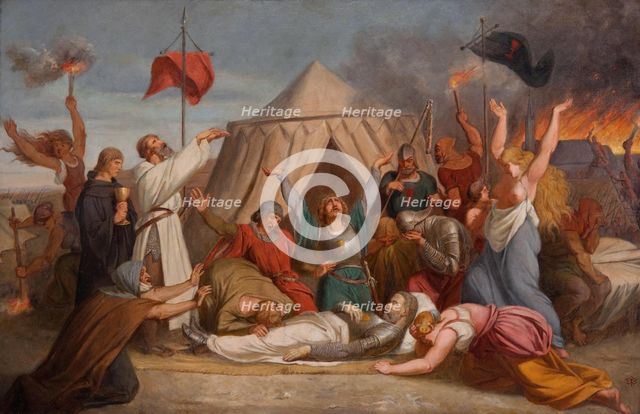 The Death of John Zizka, c. 1850. Artist: Javurek, Karel (1815-1909)