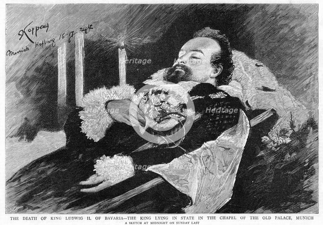 The death of King Ludwig II of Bavaria (1845-1886), 1886. Creator: Unknown.