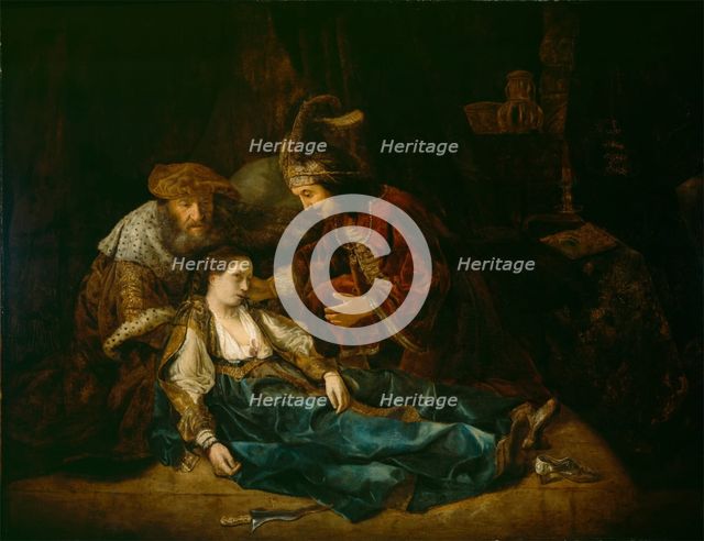 The Death of Lucretia (?), mid-1640s. Creator: School of Rembrandt van Rijn.