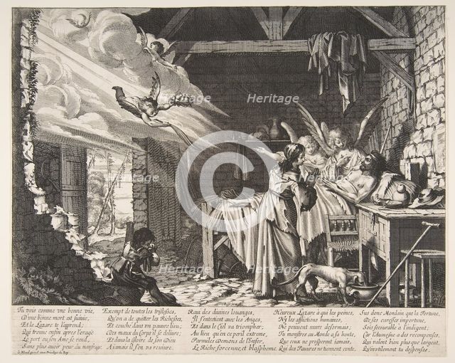 The Death of Lazarus, 1620-76. Creator: Abraham Bosse.