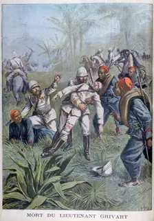 The death of lieutenant Grivart, Niger, 1899. Artist: Henri Meyer