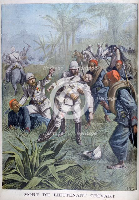 The death of lieutenant Grivart, Niger, 1899. Artist: Henri Meyer