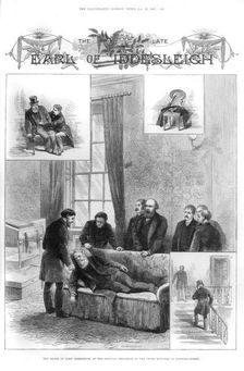 The death of Lord Iddesleigh in Downing Street, London, 1887