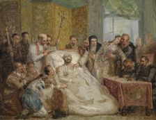 The Death of Peter Paul Rubens, 1827. Creator: Mathieu Van Brée