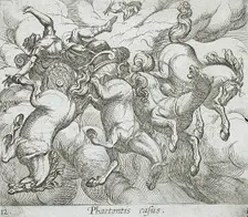 The Death of Phaeton, published 1606. Creators: Antonio Tempesta, Wilhelm Janson