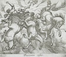 The Death of Phaeton, published 1606. Creators: Antonio Tempesta, Wilhelm Janson