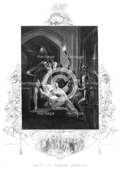 The death of Prince Arthur (1187-1203), 19th century.Artist: J Rogers