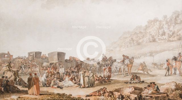 The Death of Prince Grigori Potyomkin in the Bessarabian steppe, 1791. Creator: Ivanov, Mikhail Matveevich (1748-1823).