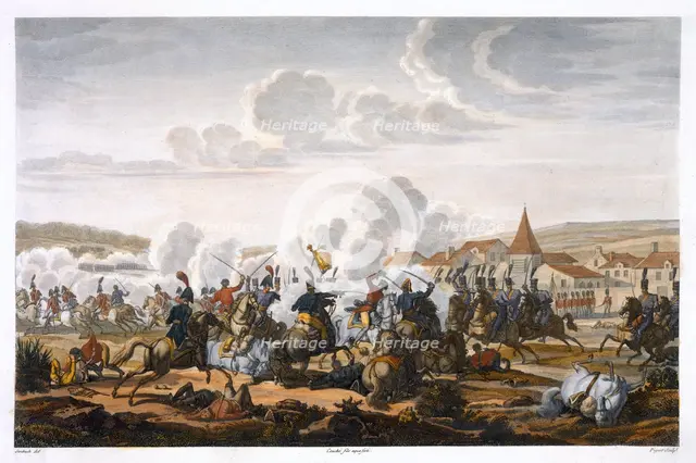 'The Death of Prince Ludwig of Prussia at the Battle of Saalfeld, 10 October 1806'. Creator: Louis Francois Couche.