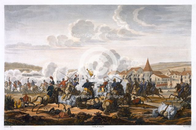 'The Death of Prince Ludwig of Prussia at the Battle of Saalfeld, 10 October 1806'. Creator: Louis Francois Couche.