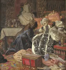 The Death of Queen Sophie Amalie, 1882. Creator: Kristian Zahrtmann