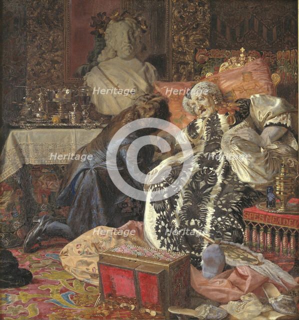 The Death of Queen Sophie Amalie, 1882. Creator: Kristian Zahrtmann.