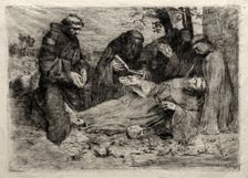 The Death of St. Francis. Creator: Alphonse Legros (French, 1837-1911)
