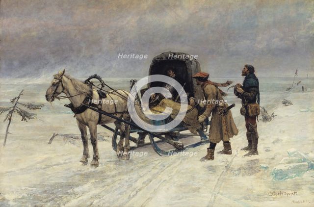 The Death of Sten Sture the Younger on the Ice of Lake Mälaren, 1880. Creator: Carl Gustaf Hellqvist.