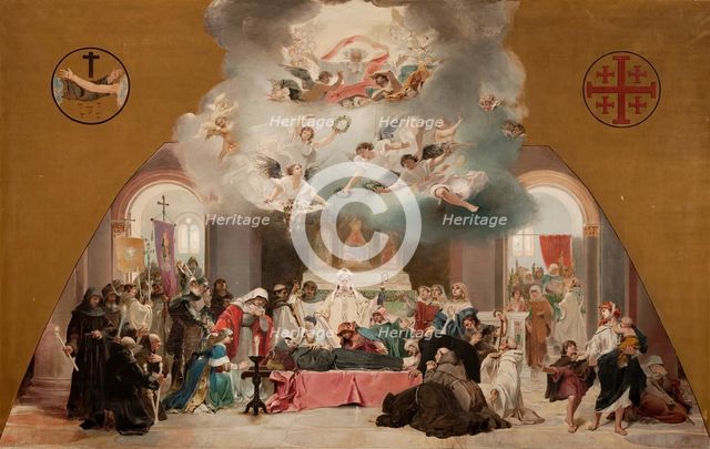 The Death of Saint Francis, c1885. Creator: Casto Plasencia Maestre.