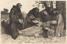 The Death of Saint Francis (La mort de St. Francois). Creator: Alphonse Legros