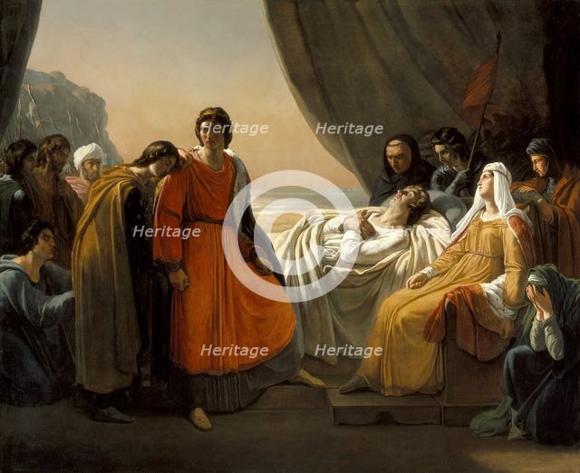 The Death of Saint Louis, c. 1817. Artist: Scheffer, Ary (1795-1858)