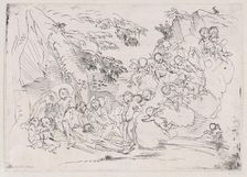 The death of Saint Pellegrino surrounded by many putti, 1700-1800. Creator: Anon