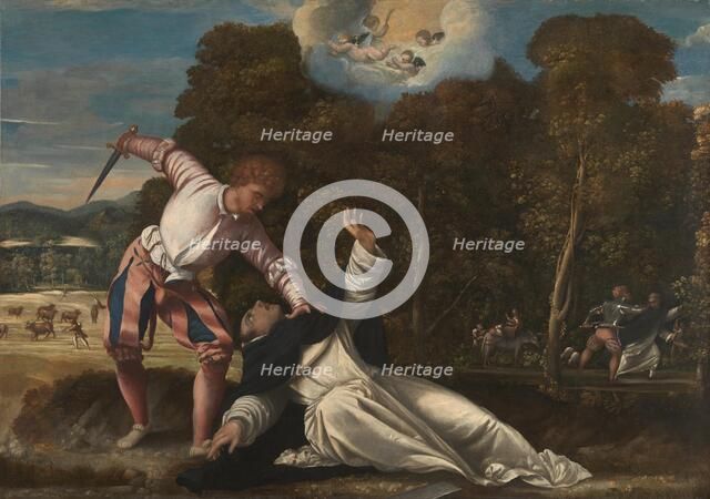 The Death of Saint Peter Martyr, 1540s. Artist: Bernardino da Asola (1490-1535)